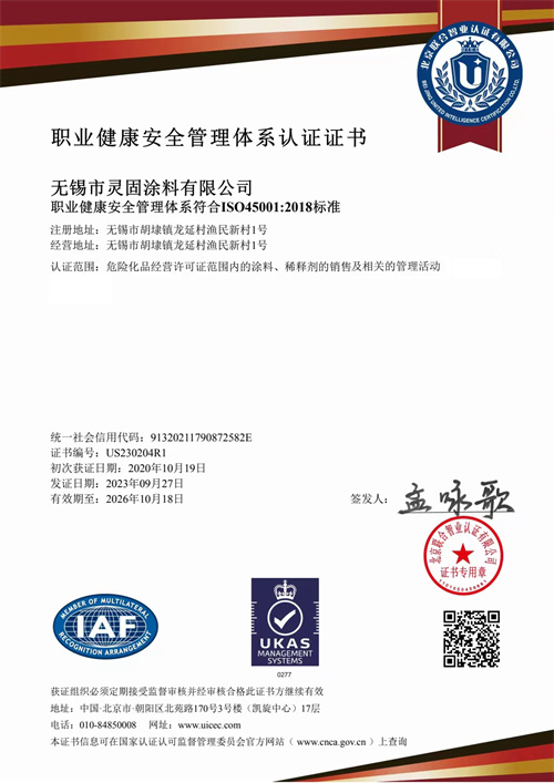 Occupational Health and Safety Management System Certification